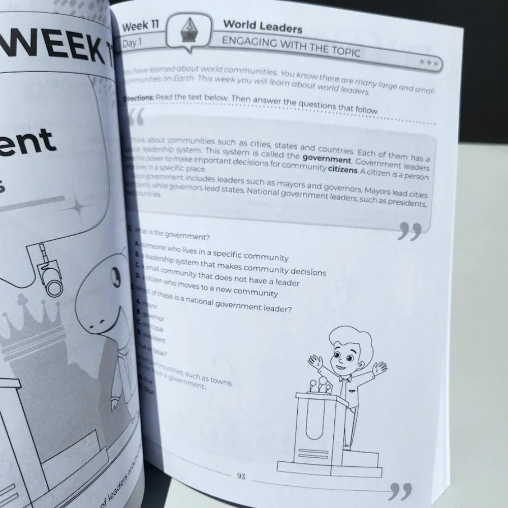 NEW 3rd Grade Social Studies: Daily Practice Workbook 20 Weeks of Fun Activities
